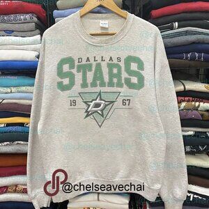 Throwback Dallas Stars Hockey Sweatshirt, Retro NHL Dallas Stars Shirt Tee